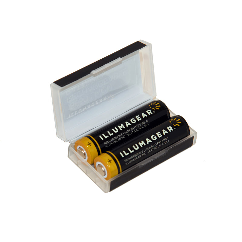 2 18650 Rechargeable Lithium-ion Batteries and Storage Box – LUXPRO